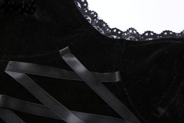 Nibber Women Gothic Lace Trim Black Camisole Vintage Aesthetic Basic Camisole Spaghetti Strap Sexy Top Sexy Backless Corset